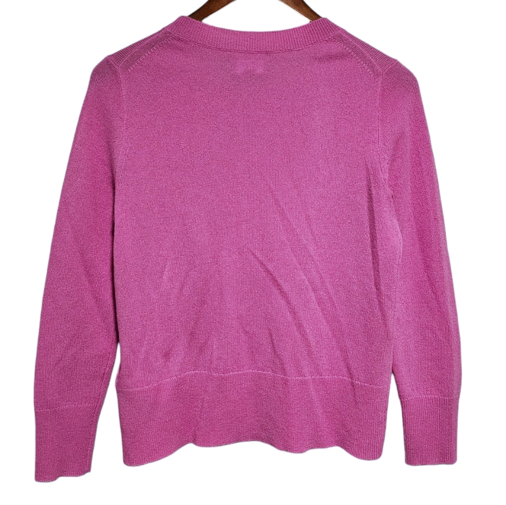 J. Crew Cashmere Classic Fit Crewneck Sweater in Violet Fuchsia Size XS - Picture 2 of 3